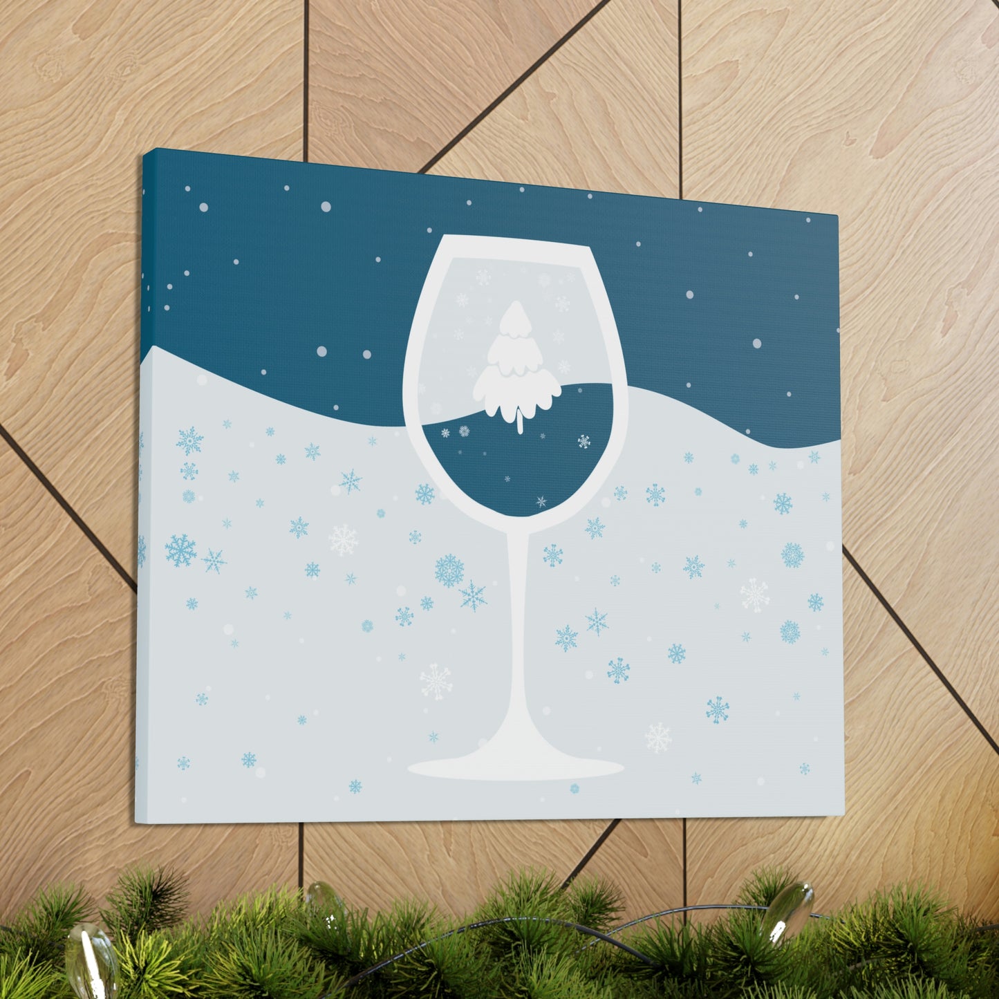 Ice Wine Winter Holidays Aesthetic Classic Art Canvas Gallery Wraps