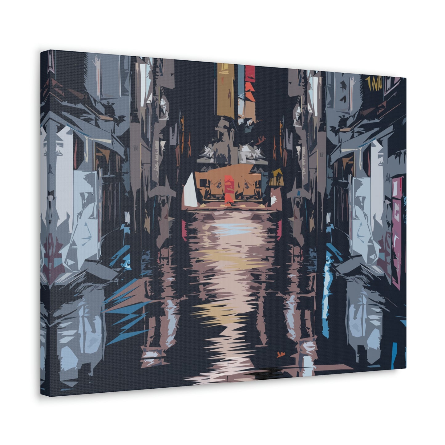 City Night Modern Abstract Classic Art Canvas Gallery Wraps