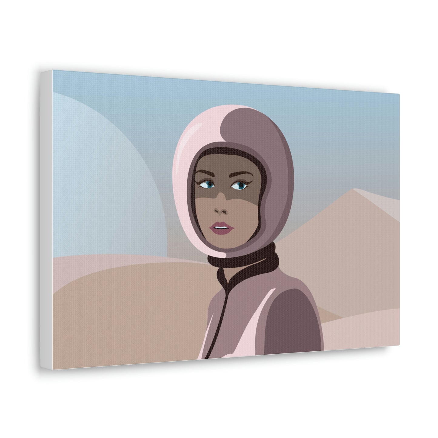 Astronaut Woman Aliens Minimal Aesthetic Classic Art Canvas Gallery Wraps