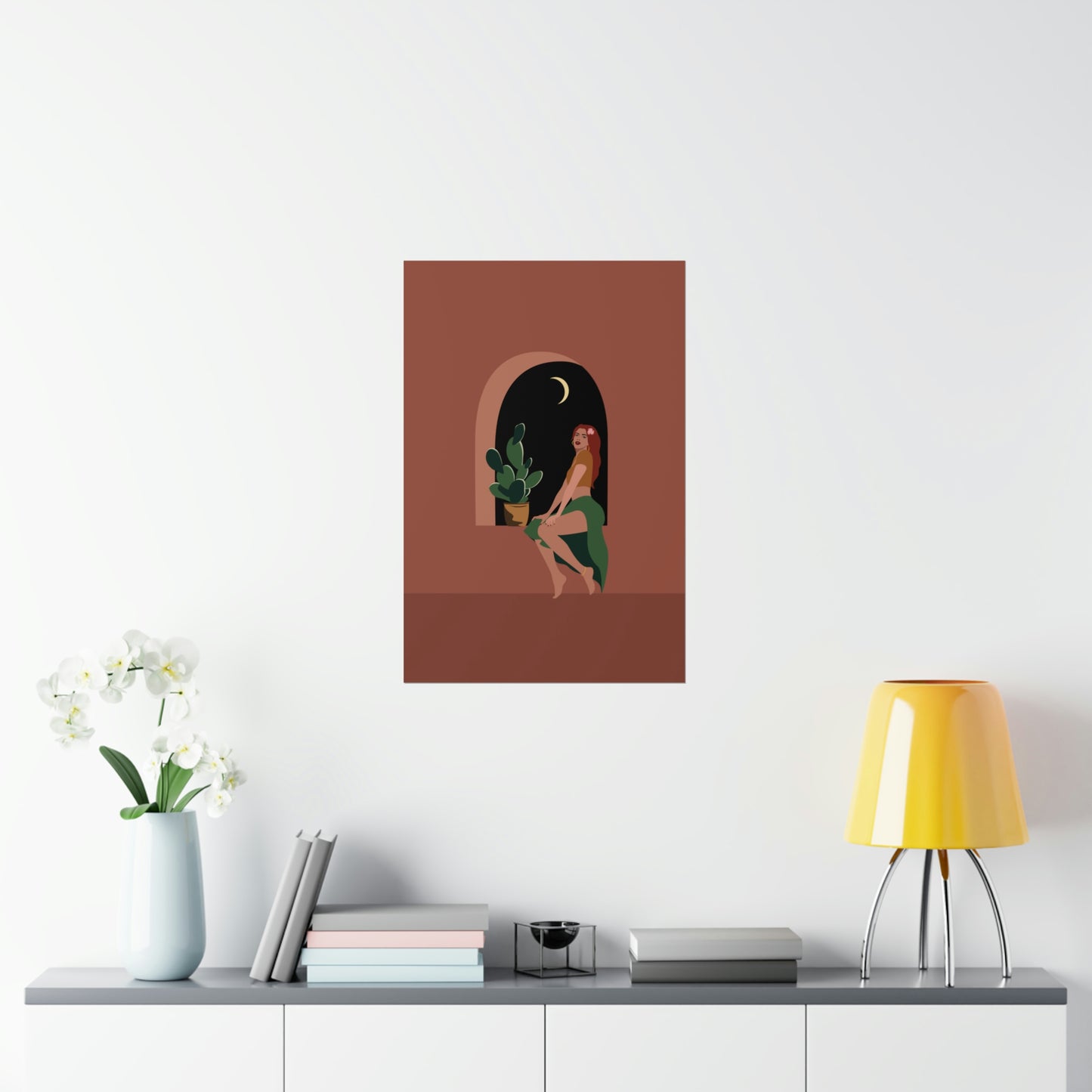 Island Girl Siesta Freen Plant Boho Style Art Classic Premium Matte Vertical Posters