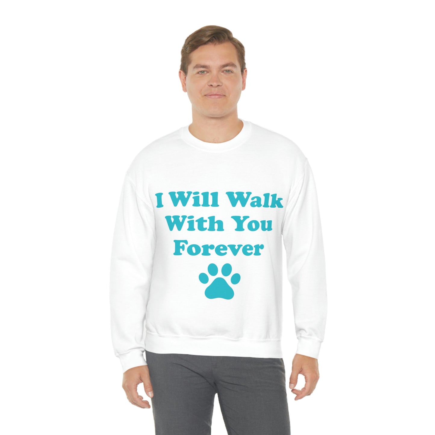 I Will Walk With You Forever Cat Lover Unisex Heavy Blend™ Crewneck Sweatshirt