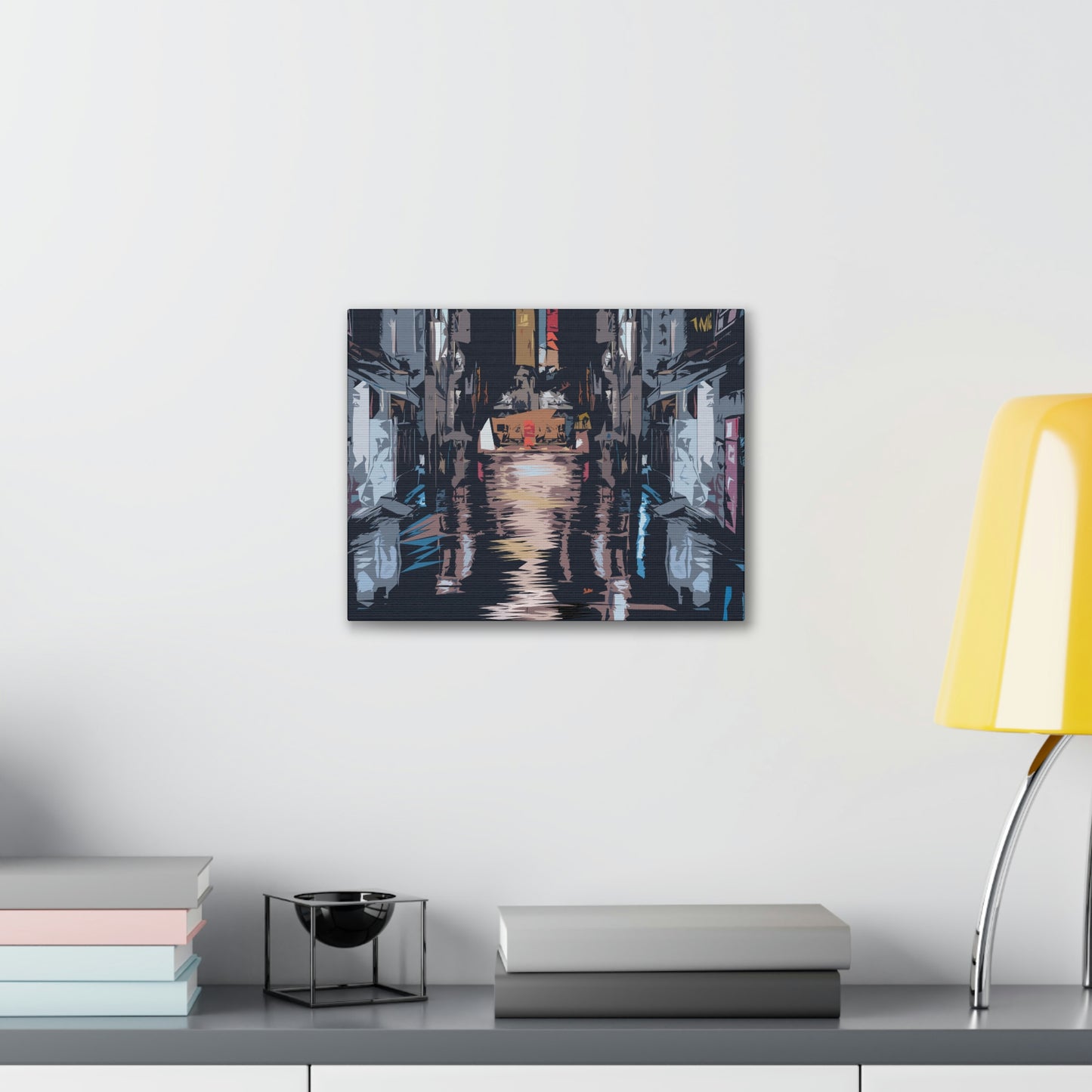 City Night Modern Abstract Classic Art Canvas Gallery Wraps